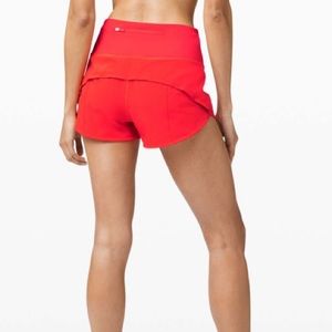 ❤️ CARNATION RED❤️ Speed it up Lululemon short